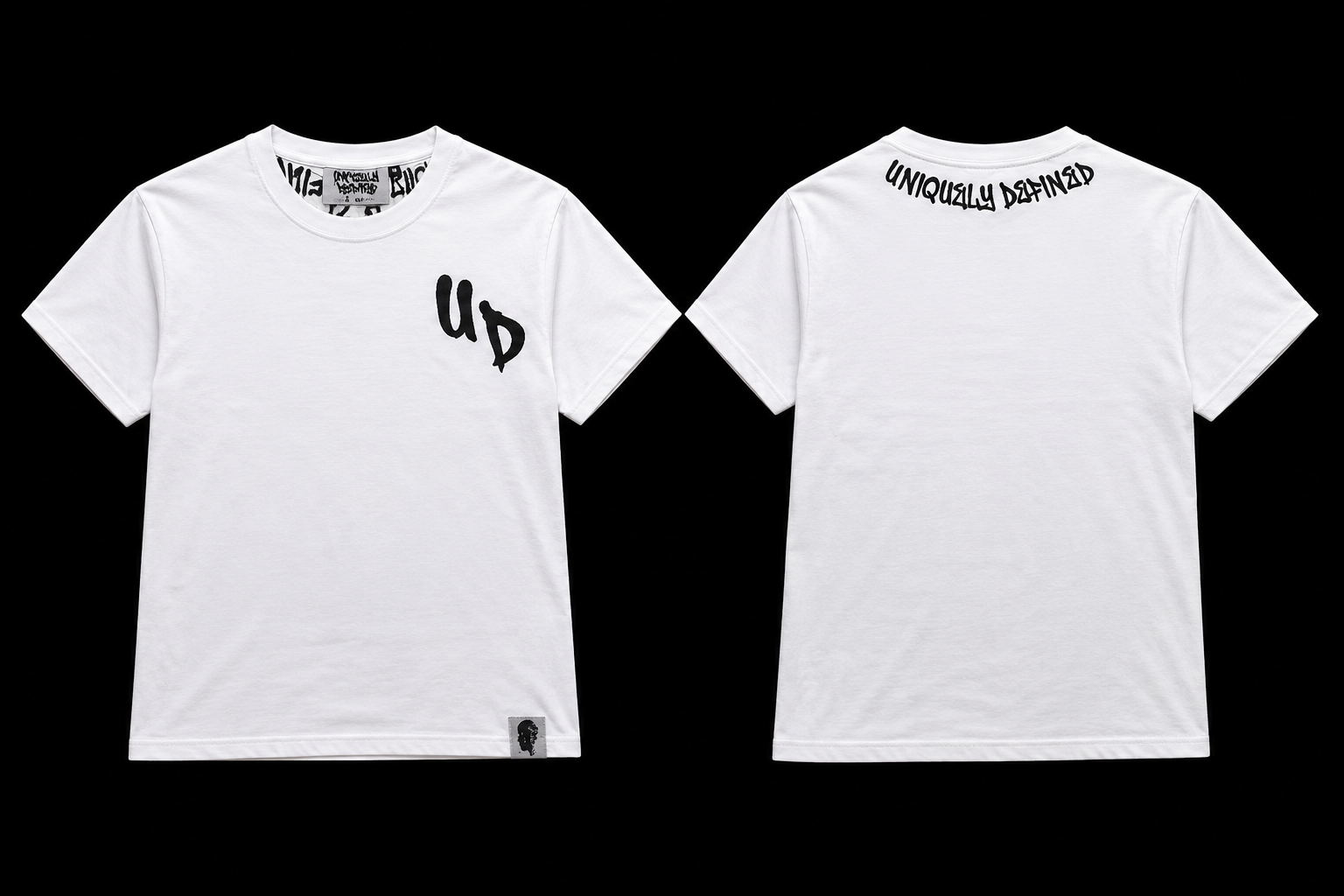 UD Signature Collar Tee – White