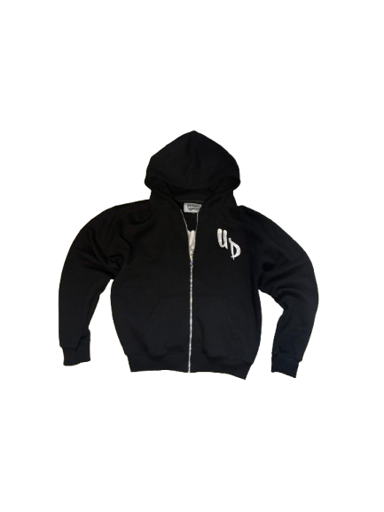 Black signature zip up